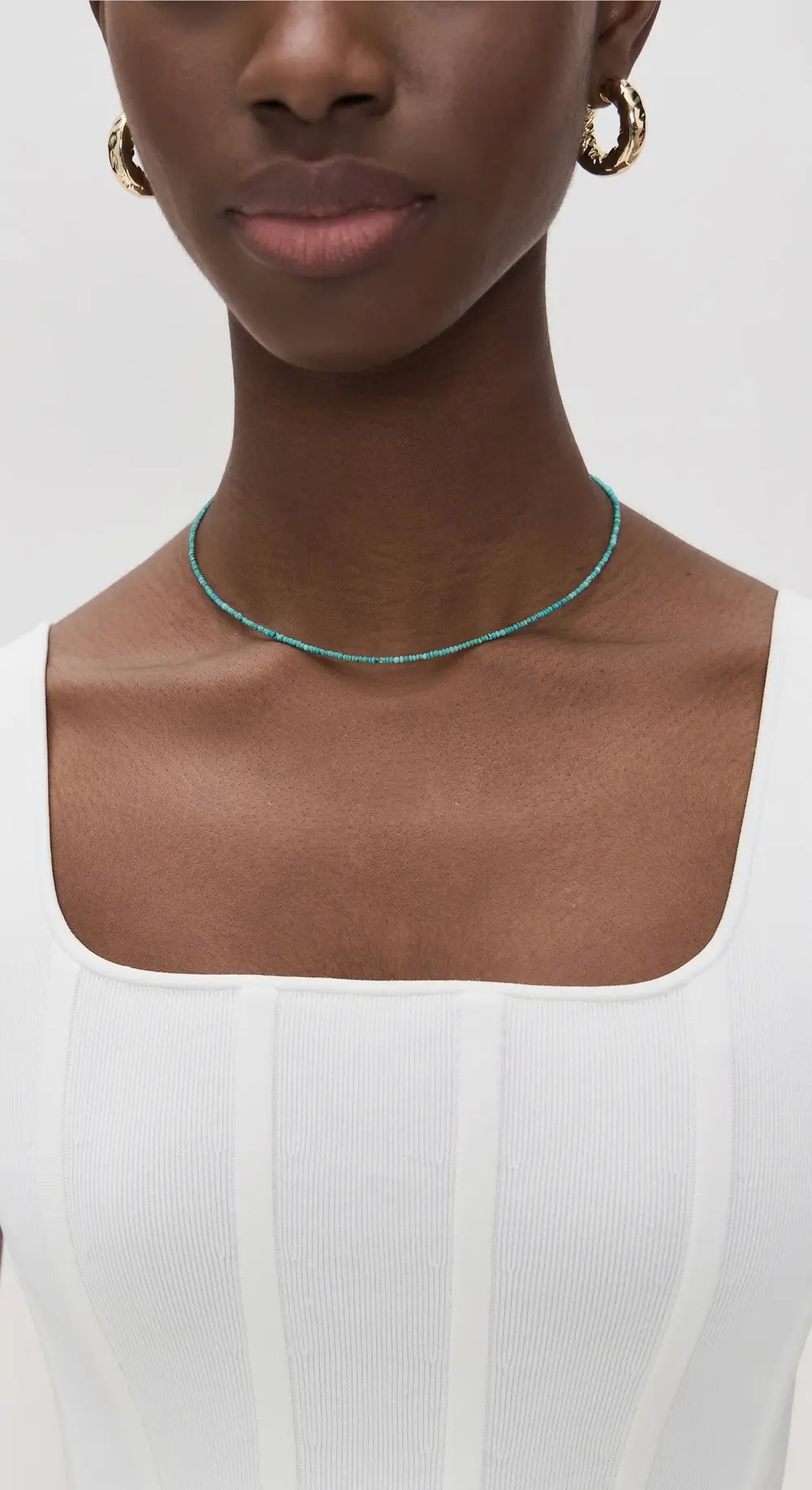 SHASHI Aisha Gemstone Necklace in Turquoise