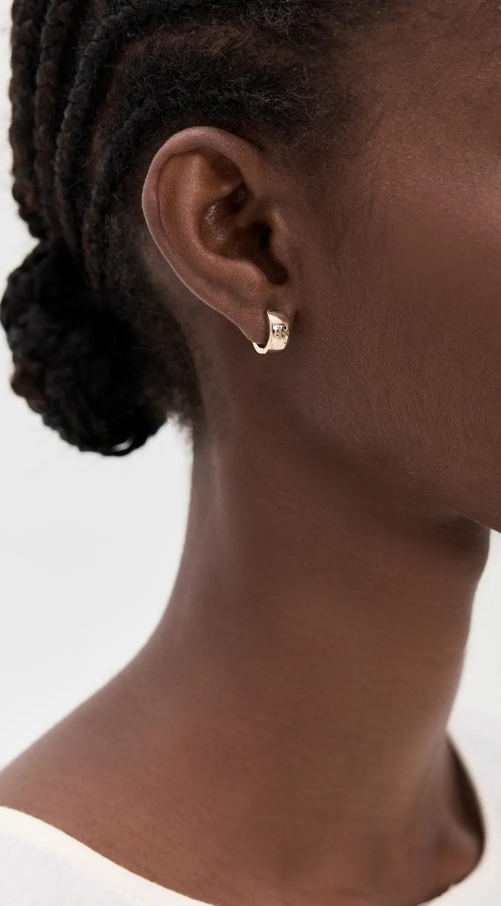 Tory Burch Wide Icon Huggie Earrings