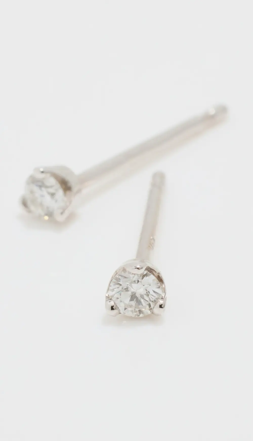 Zoe Chicco 14k White Gold Small 2.4mm Prong Set Diamond Stud Earrings