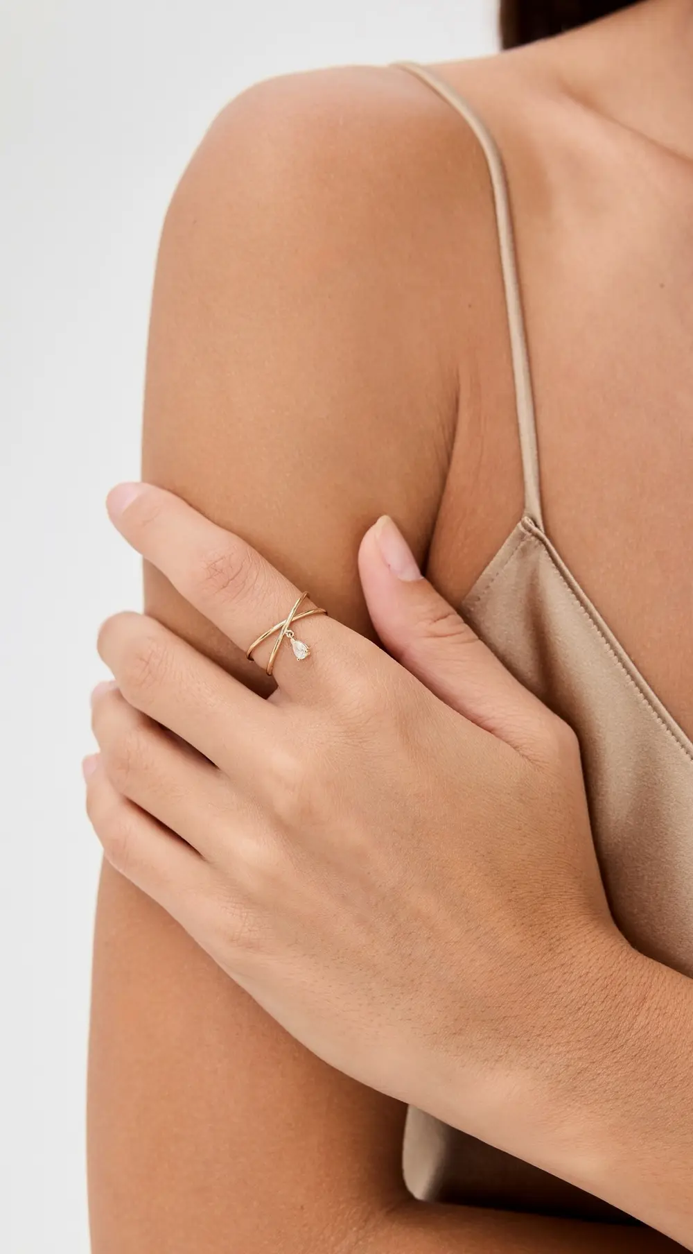 Isa Grutman 14k Double Band Diamond Ring