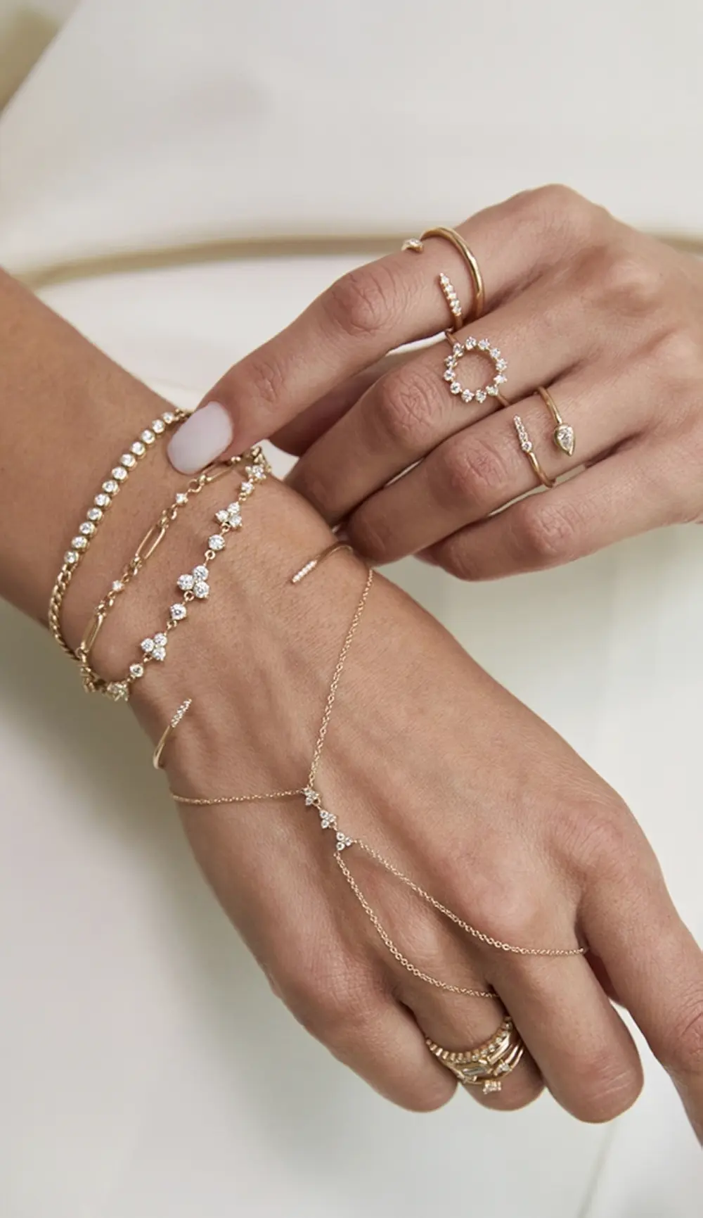 Zoe Chicco 14k Bezel Set Tennis Station Bracelet