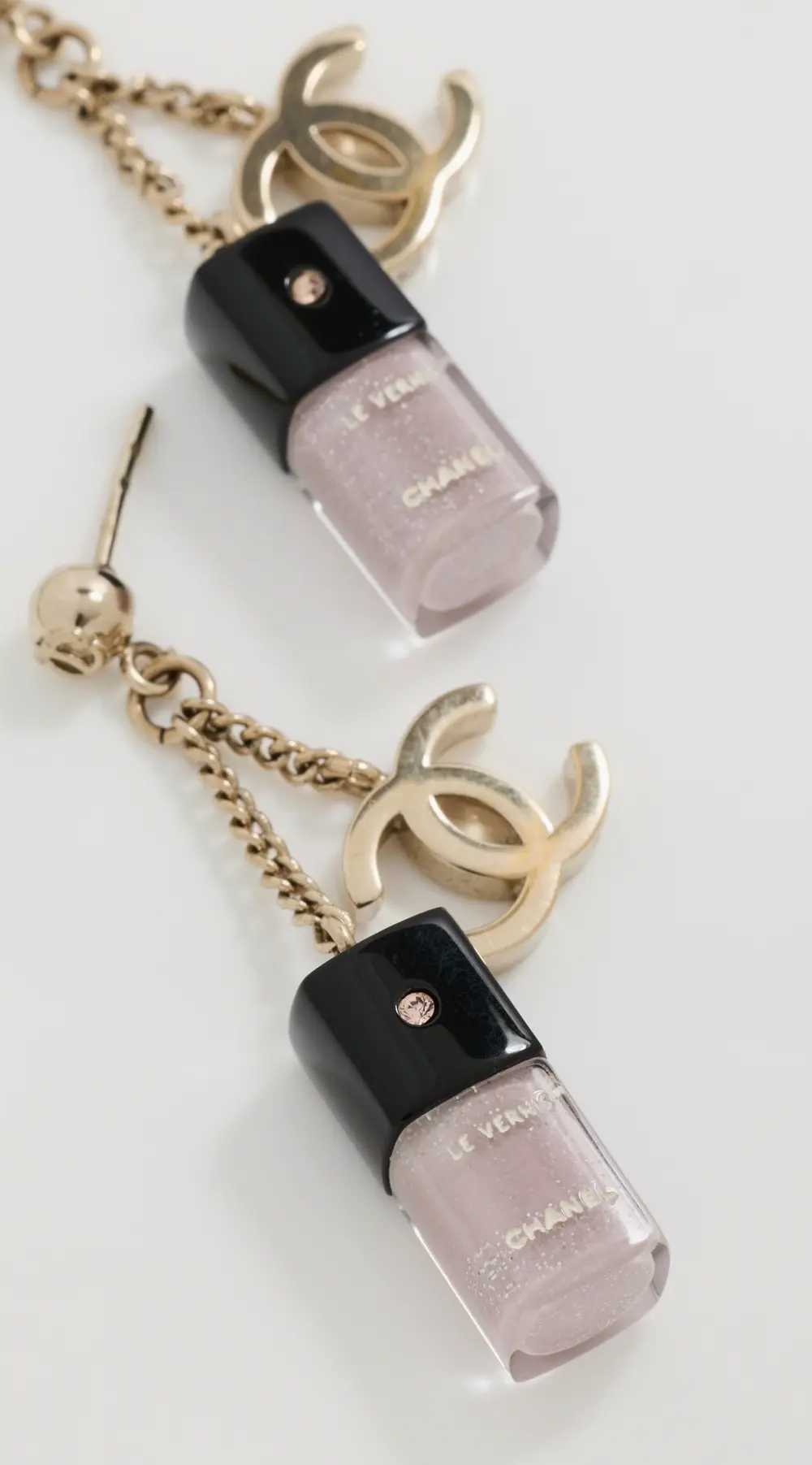 What Goes Around Comes Around Chanel Multi Silver Nail Polish Earrings