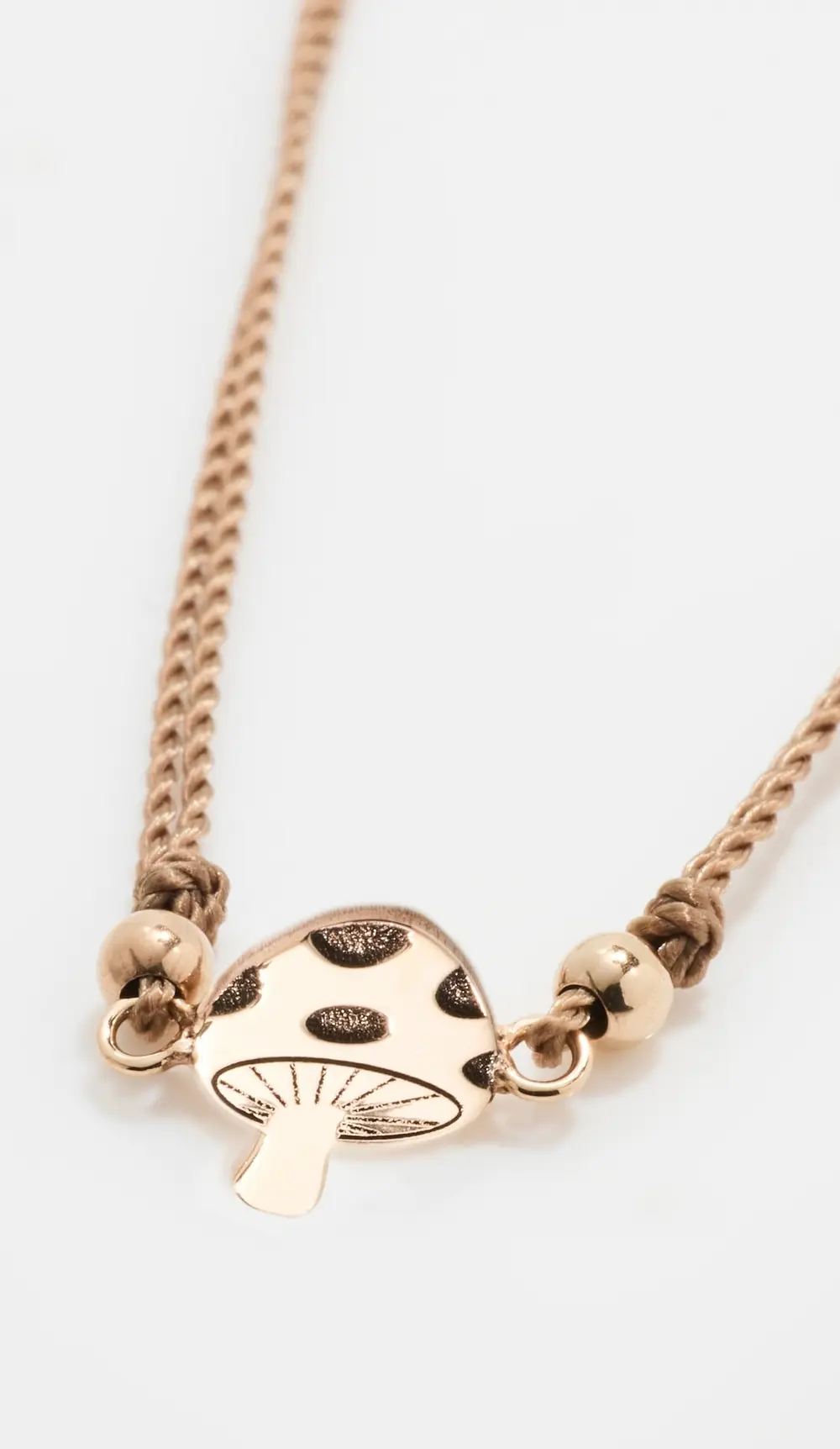 Zoe Chicco 14k Gold Midi Bitty Mushroom Cord Bracelet