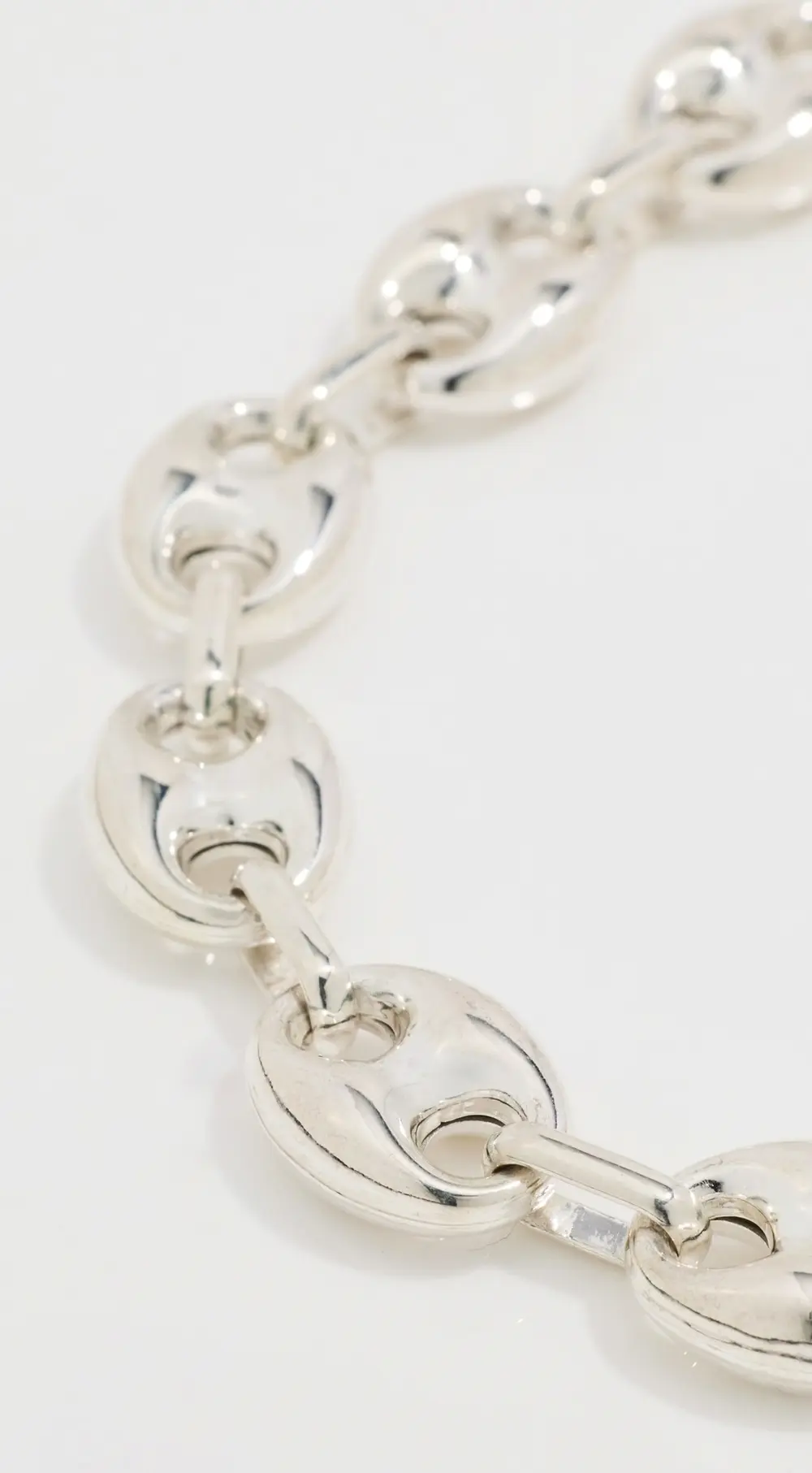 Zoe Chicco Sterling Silver Large Puffed Mariner Chain Necklace