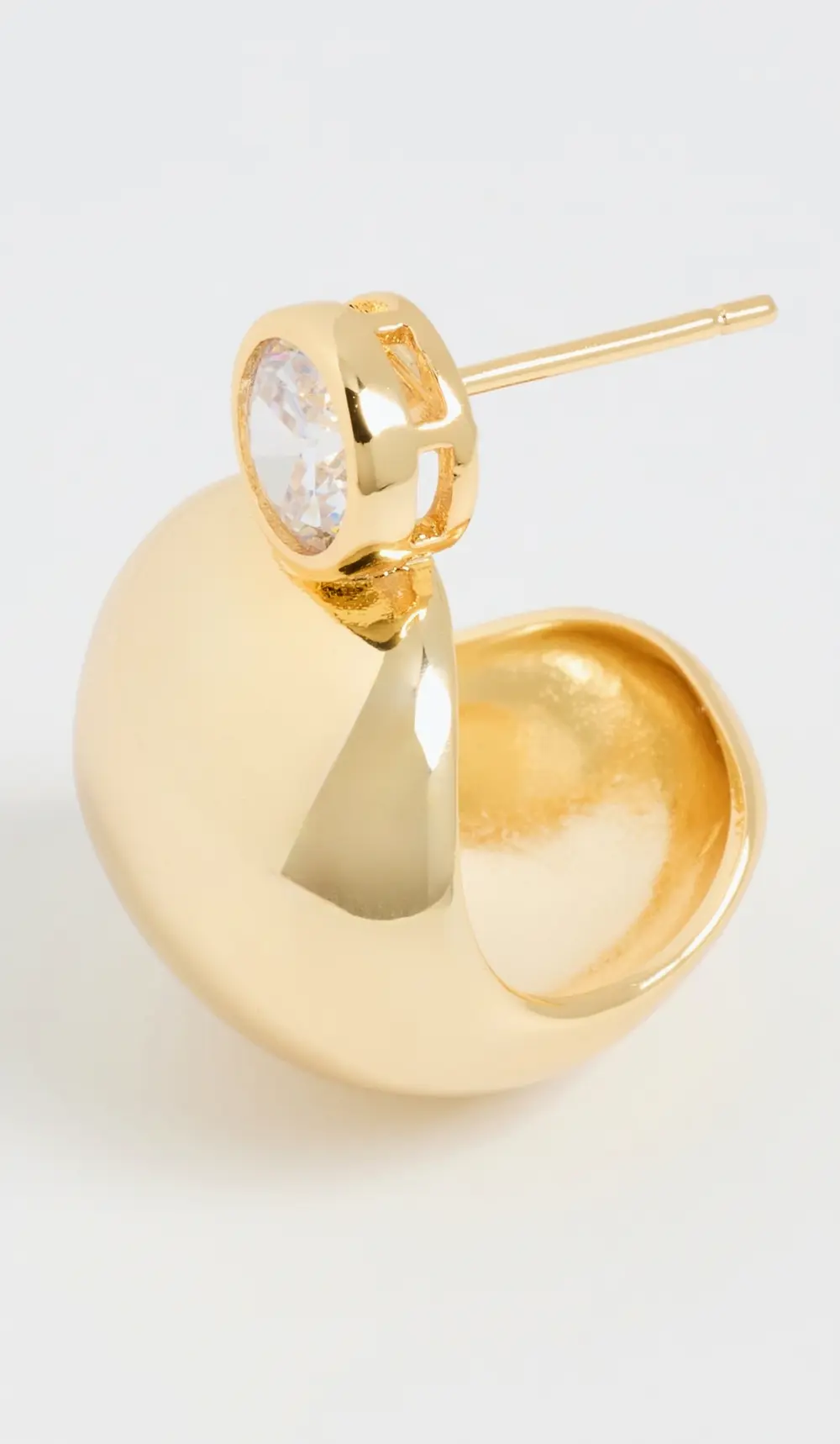 SHASHI Bezel Gold Earrings