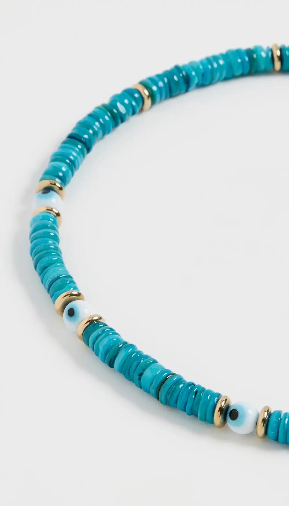 Hijas de Puka Turquoise Dyed Sea Shell Puka Necklace
