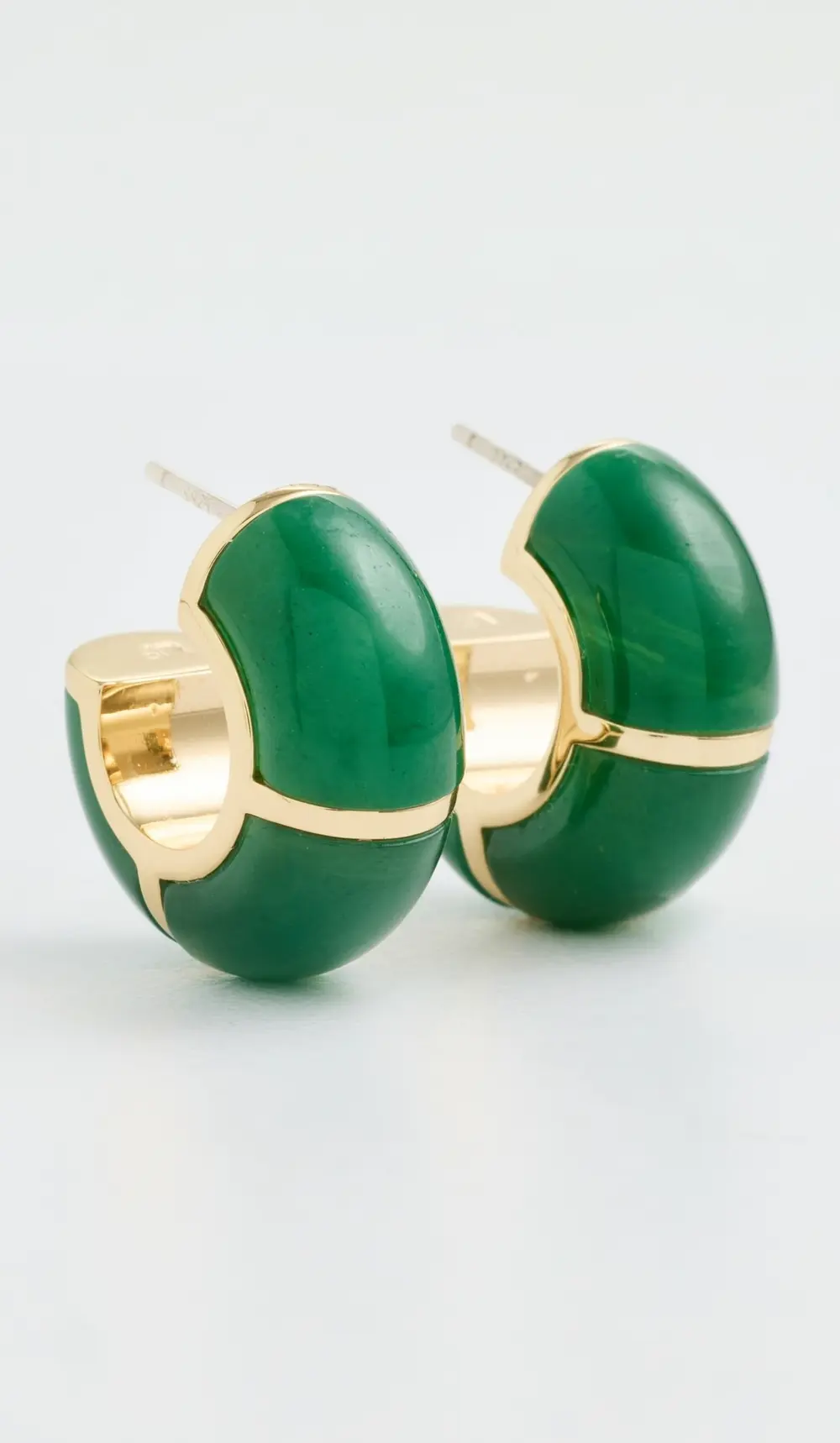 Lizzie Fortunato Zellige Hoops In Green Jade