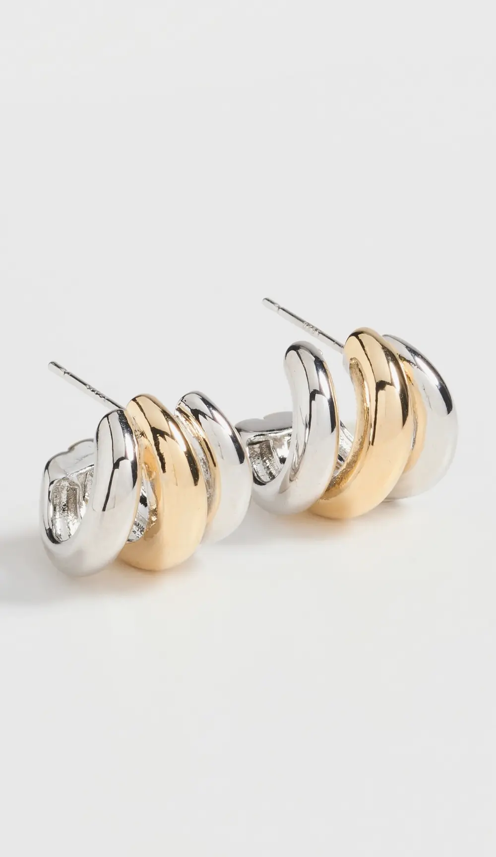 SHASHI Triple Two Toned Hoops