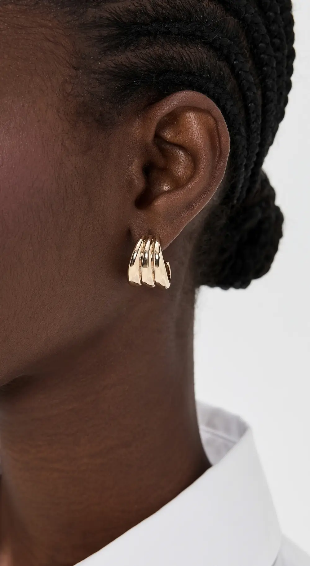 Ettika Tripple Ribbed Hoops