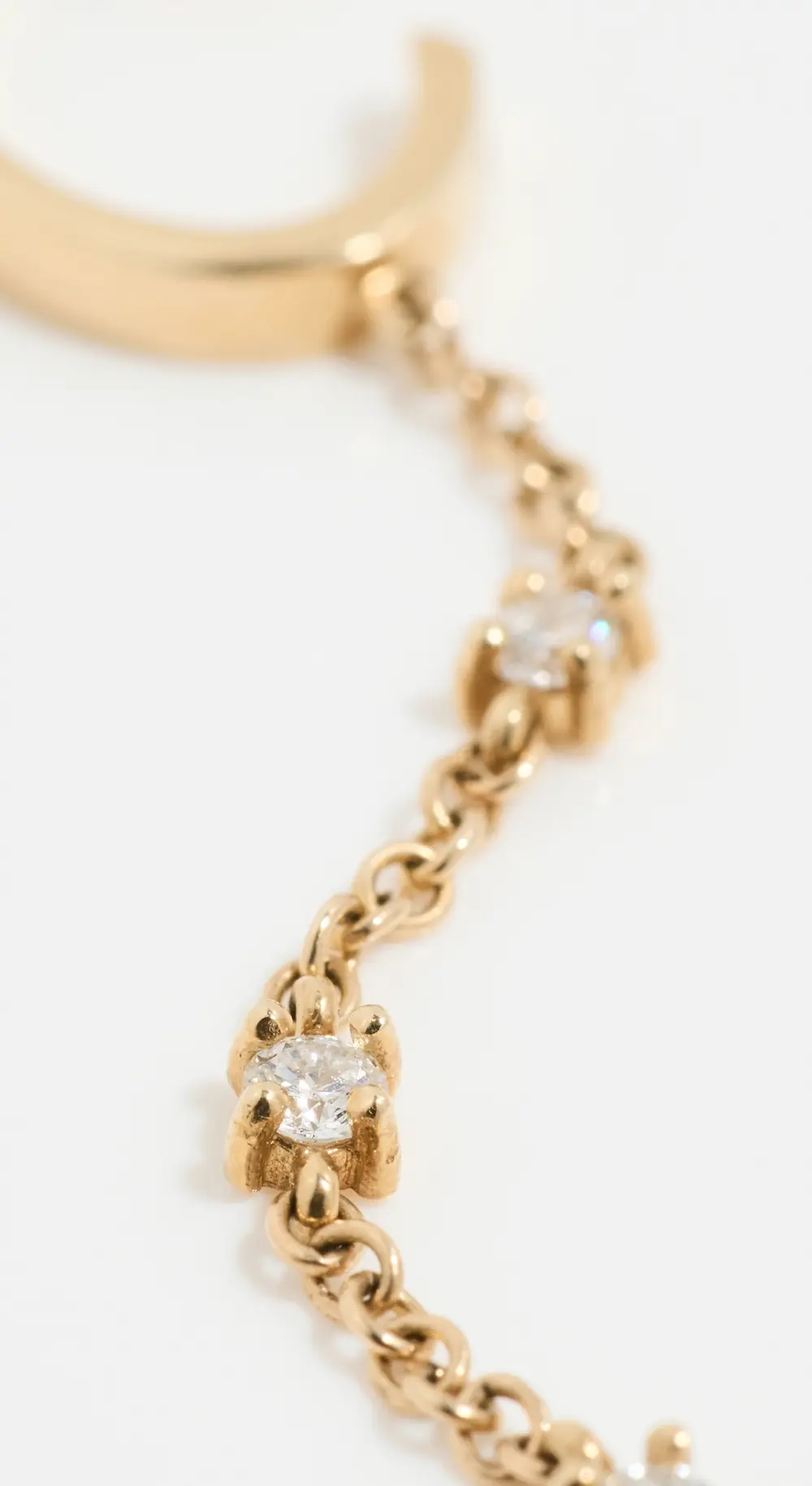 Isa Grutman 14k Diamond Chain Ear Cuff