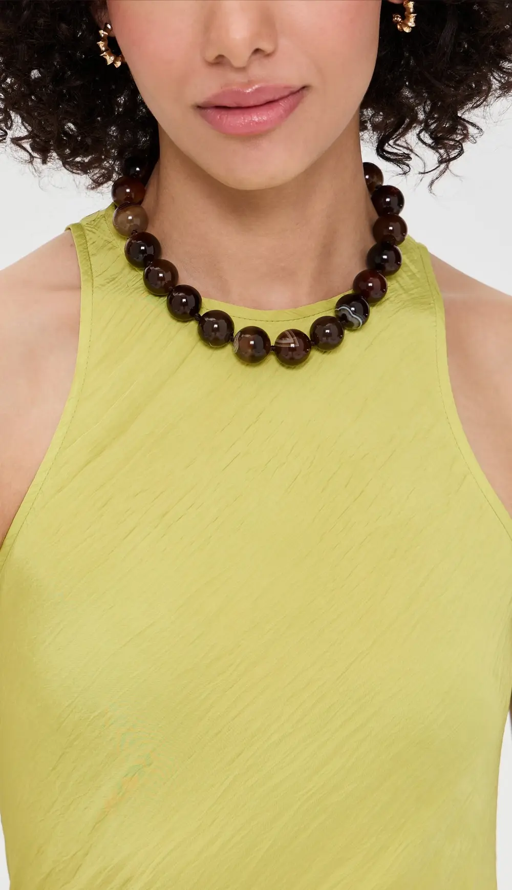 Madewell Oversized Stone Bead Choker Necklace