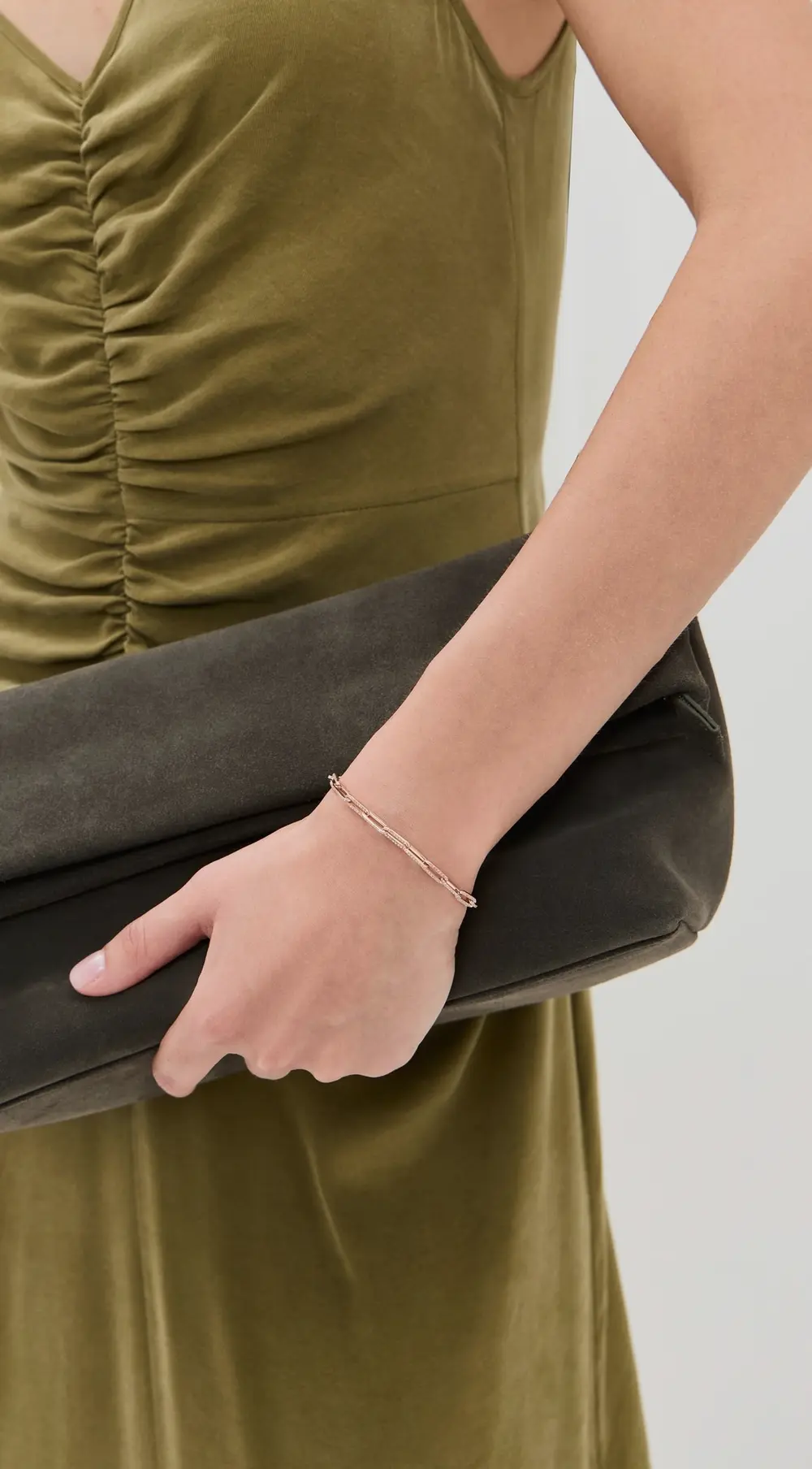 SHAY 18k Diamond Pave Flat Cable Link Bracelet