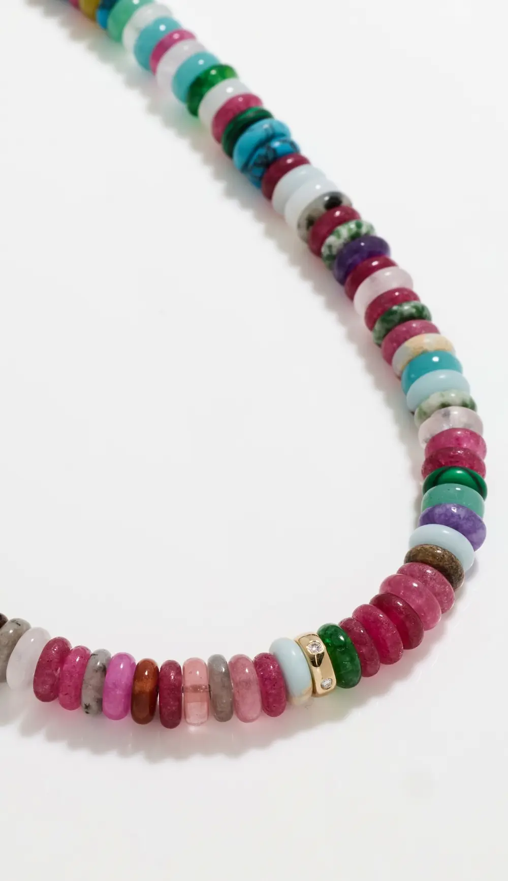 EF Collection 14k Jumbo Multi Gemstone Bead Necklace