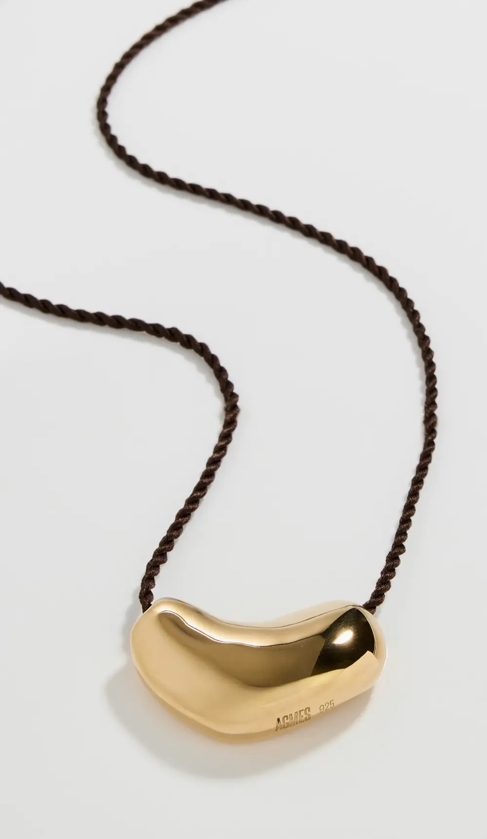 AGMES Sculpted Heart Pendant Necklace