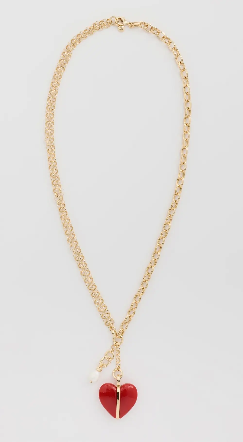 Roxanne Assoulin Semi Heart Charm and Cab Necklace