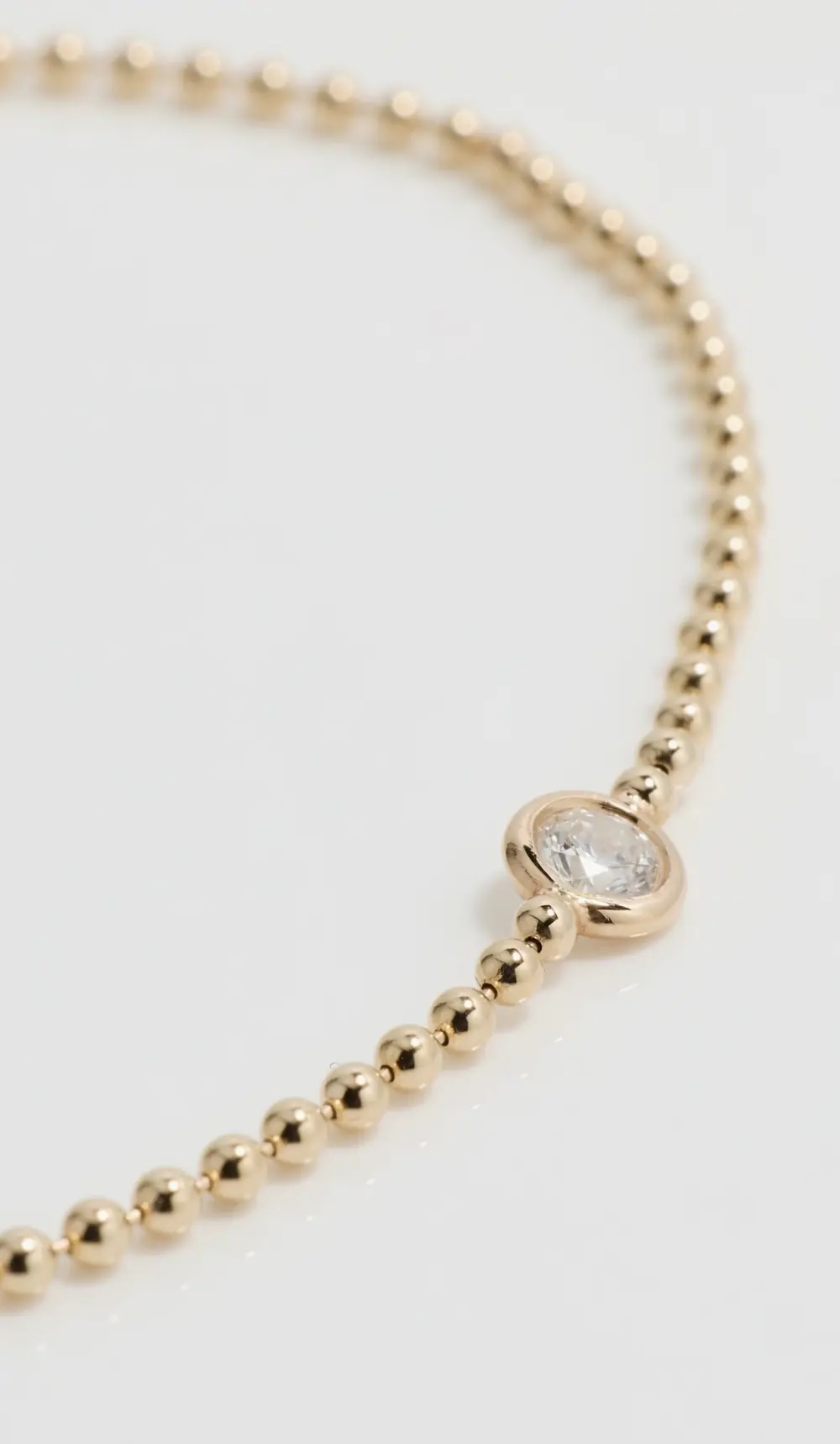 Zoe Chicco 14k Gold Floating Diamond Bead Chain Bracelet