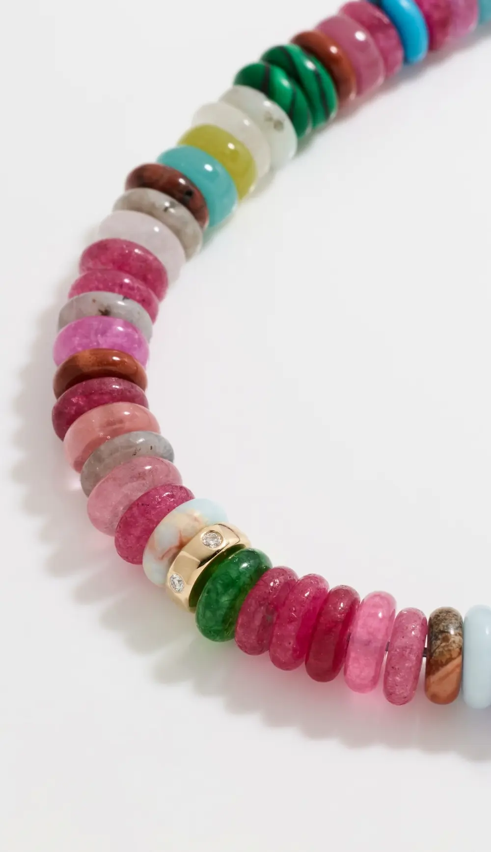 EF Collection 14k Jumbo Multi Gemstone Bead Necklace