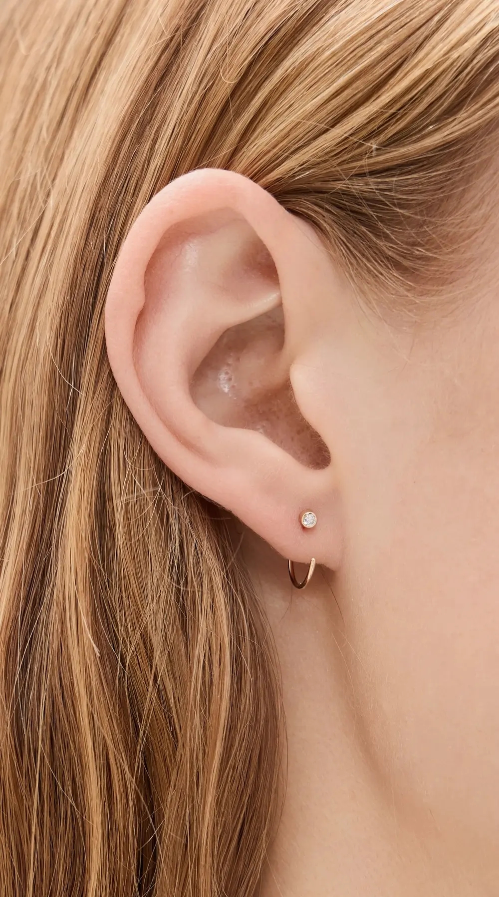 Zoe Chicco 14k Gold Diamond Huggie Hoop Earrings