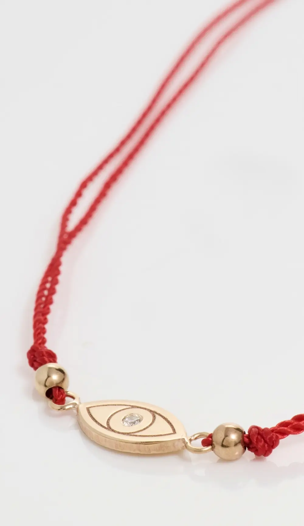 Zoe Chicco 14k Gold Midi Bitty Diamond Evil Eye Cord Bracelet