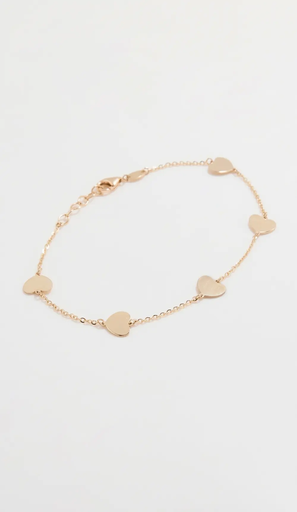 JIA JIA 14k Gold Heart Chain Bracelet