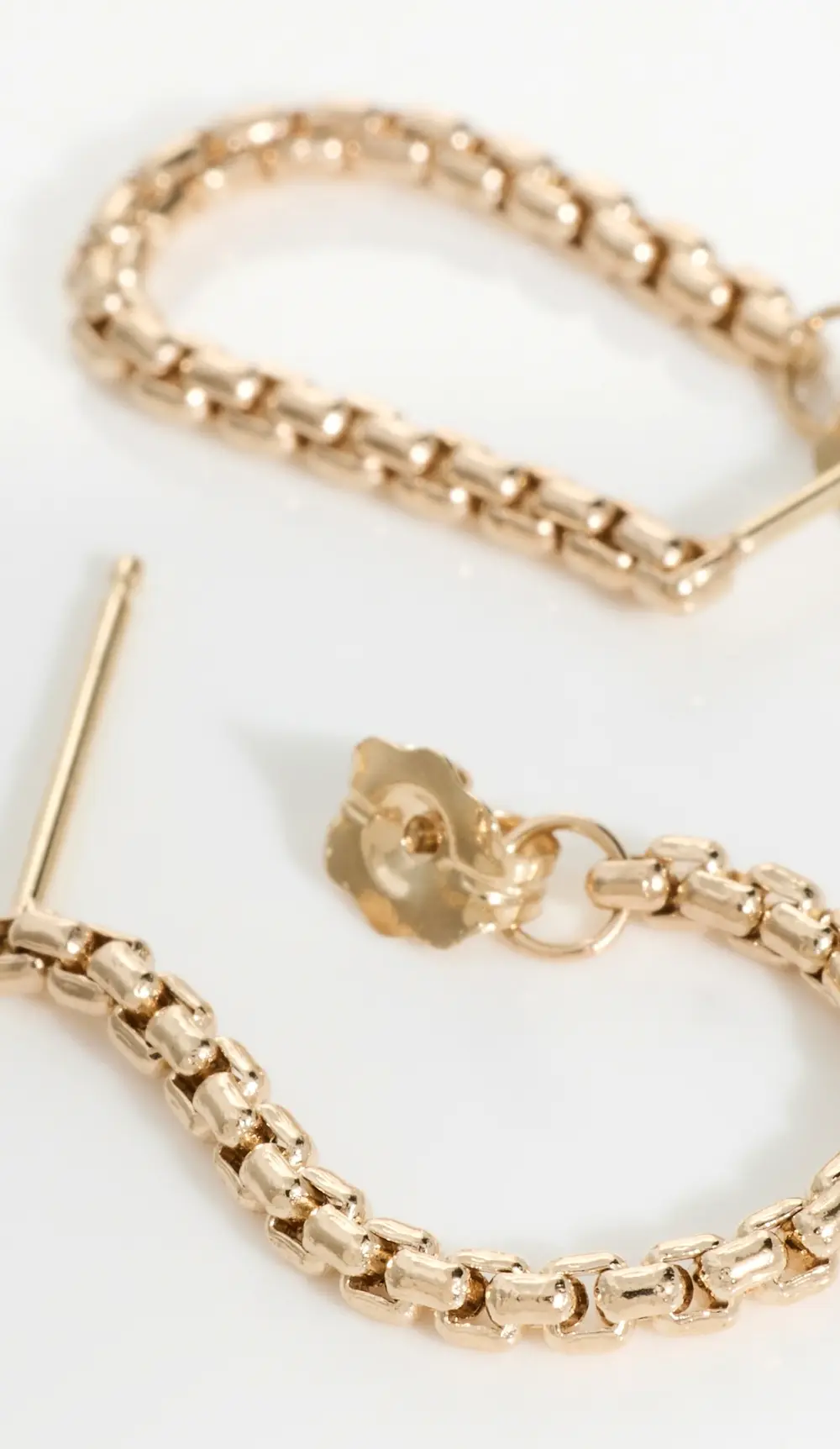 Zoe Chicco 14k Gold Small Box Chain Huggie Earrings