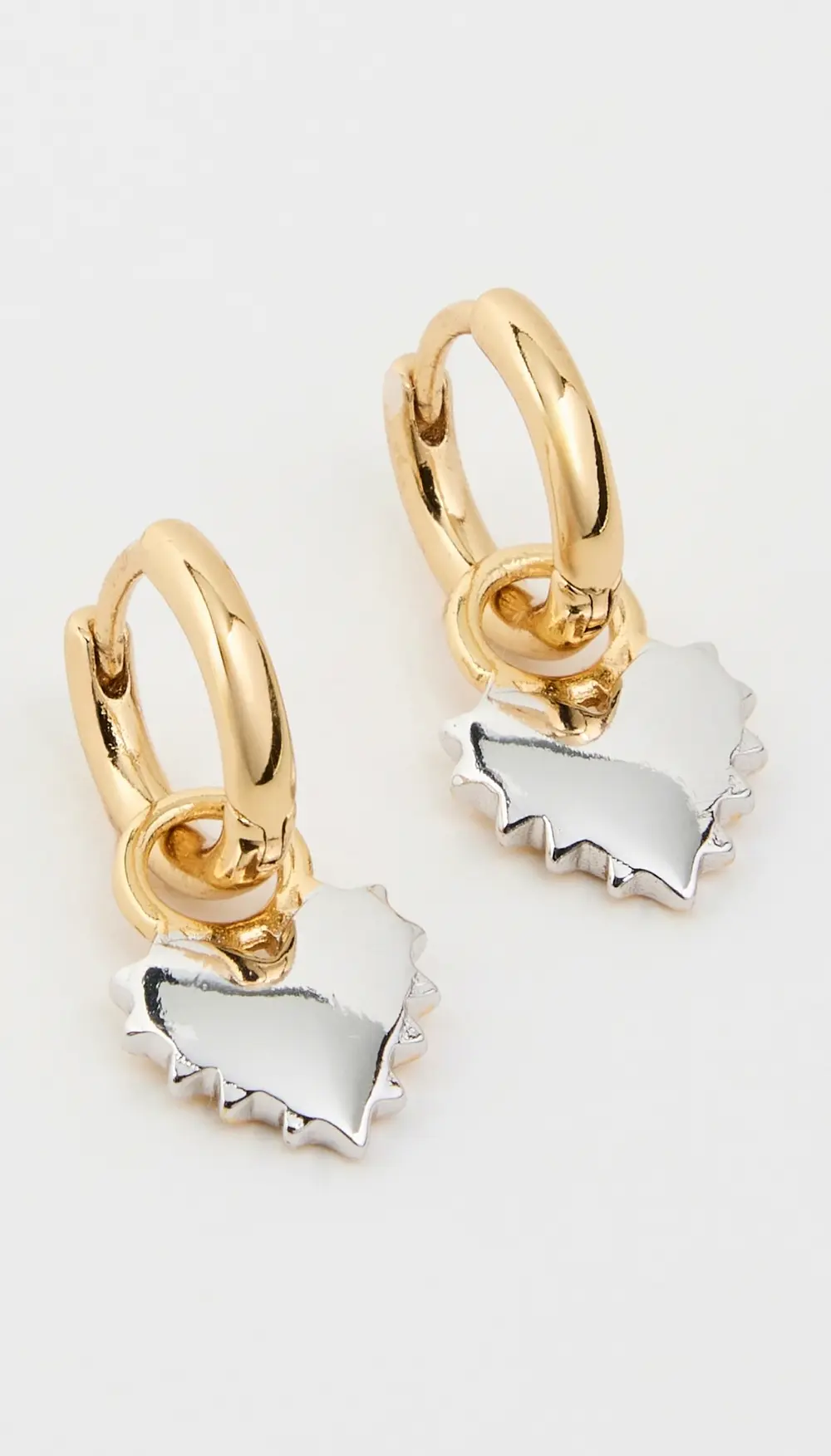 HART Two-Toned Spikey Heart Huggies