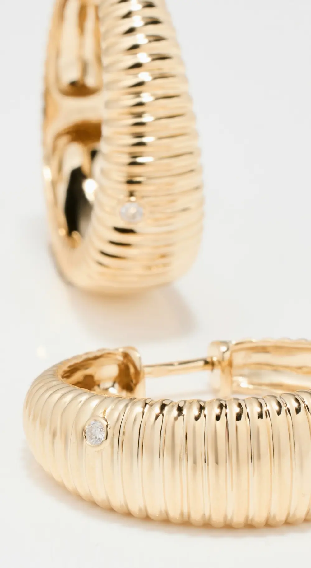 Yvonne Leon Paire De Maxi Creoles Berlingot OJ Earrings