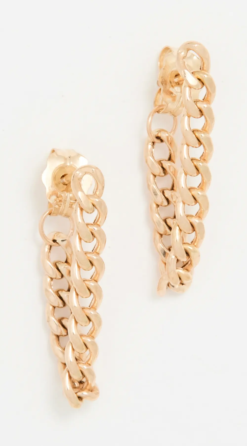 Zoe Chicco 14k Gold Small Curb Chain Huggie Earrings