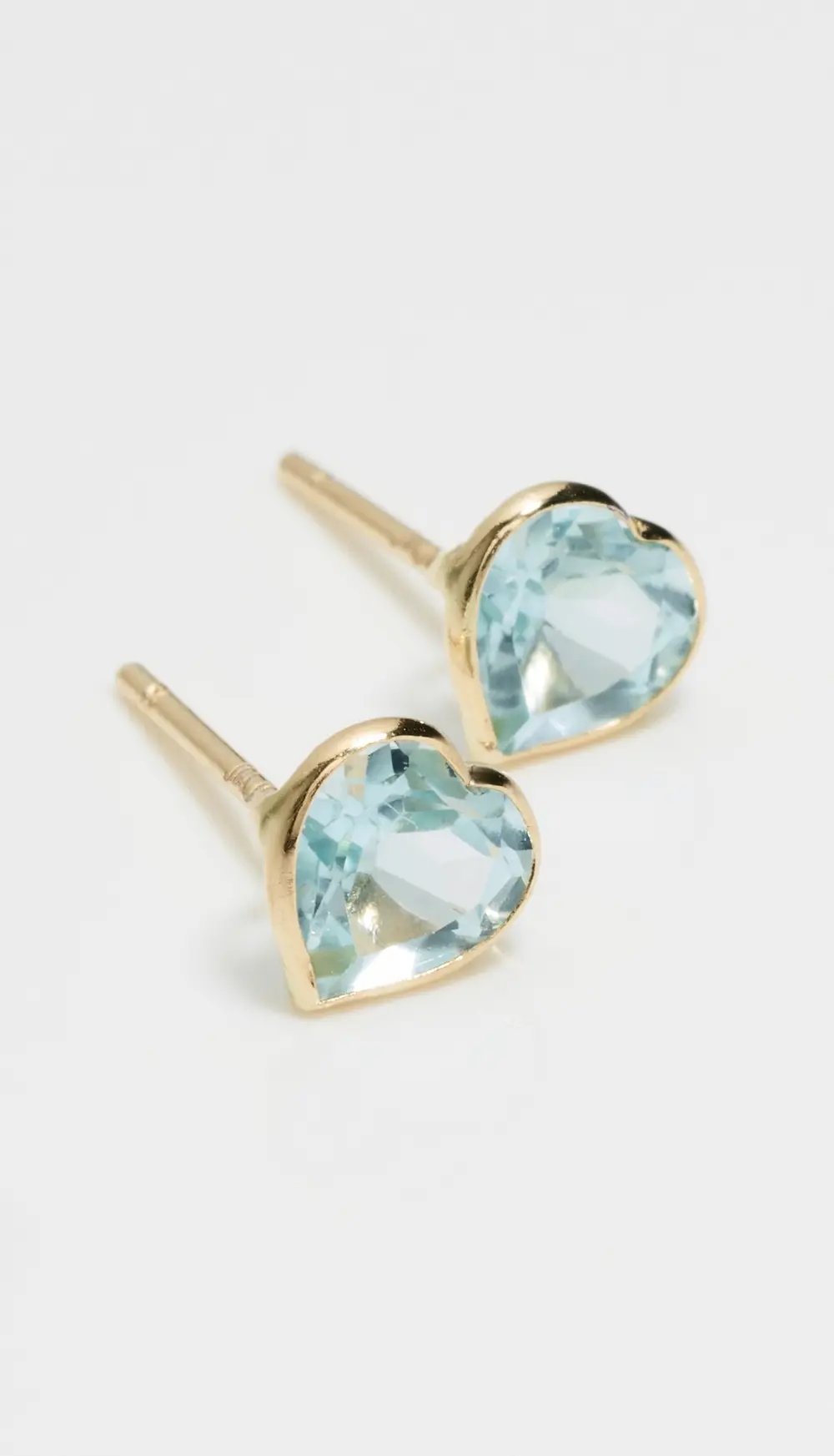JIA JIA 14k Blue Topaz Heart Stud Earrings