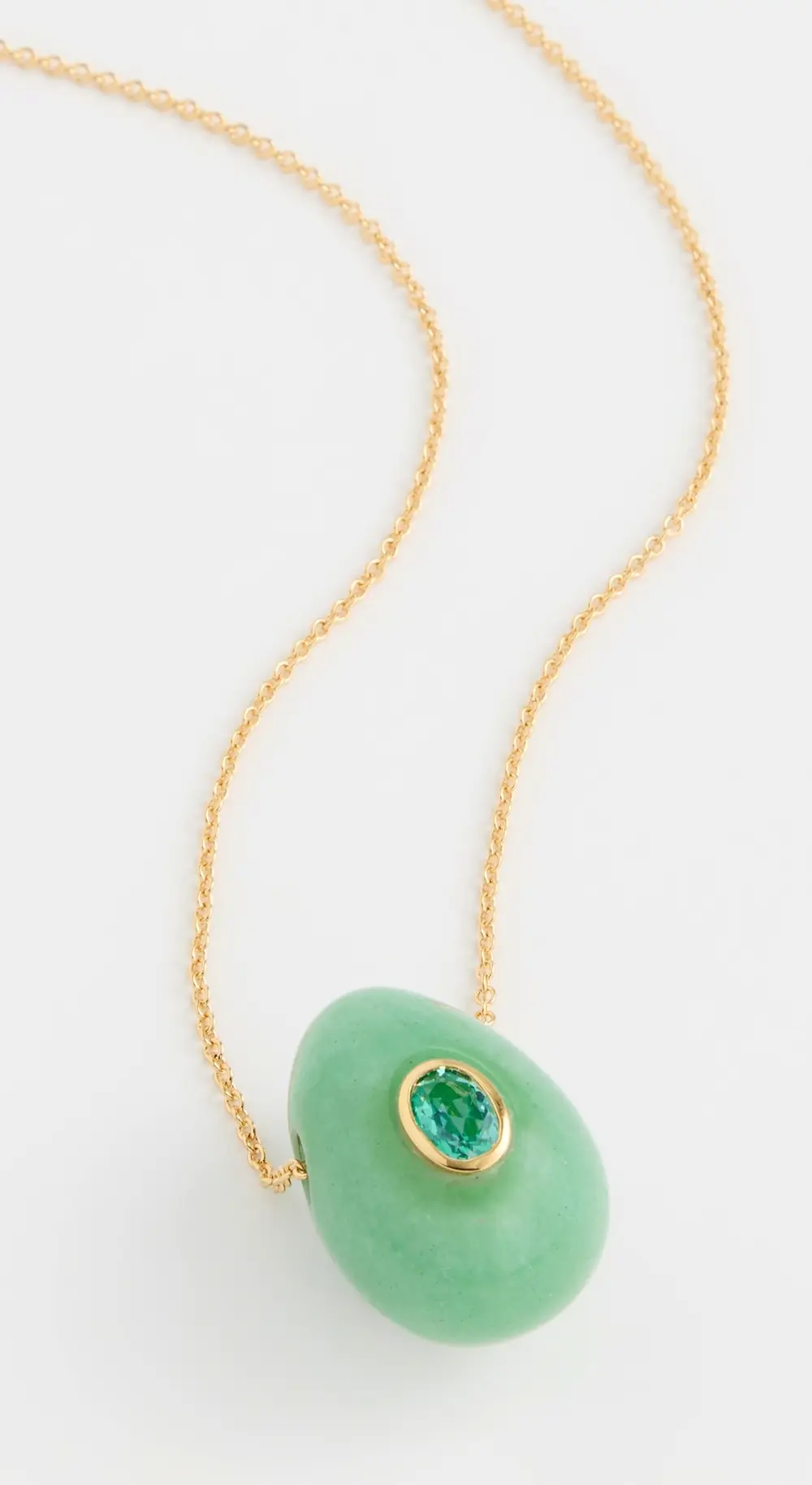 Lizzie Fortunato Constance Necklace In Green Aventurine