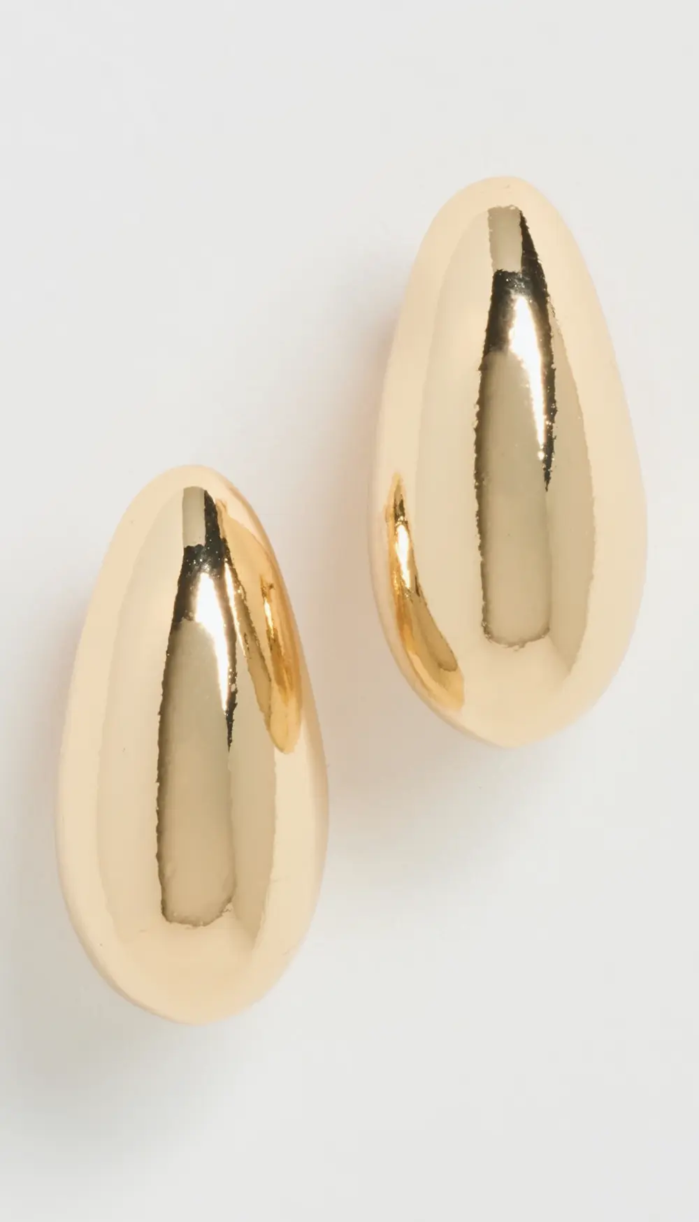 Kenneth Jay Lane Gold Tapered Hoop Pierced Earrings