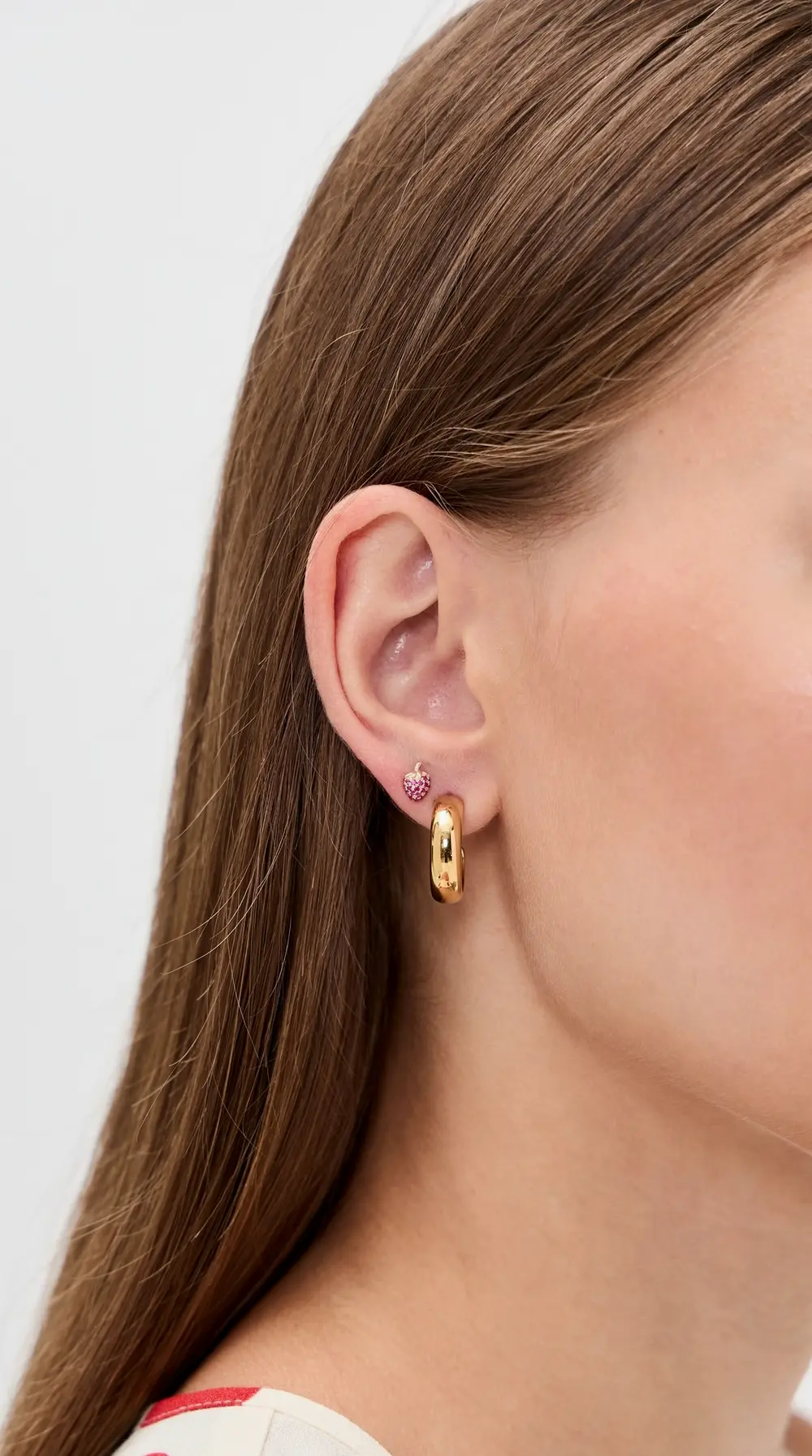 EF Collection 14k Ruby Mini Strawberry Studs