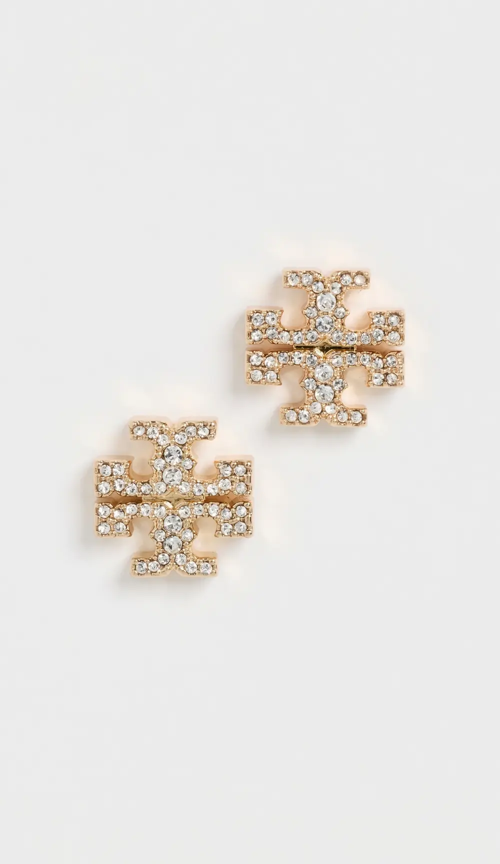 Tory Burch Icon Pavé Stud Earrings