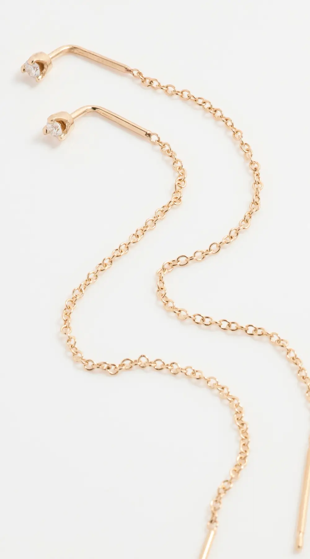 Zoe Chicco 14k Prong Diamonds Threader Earrings