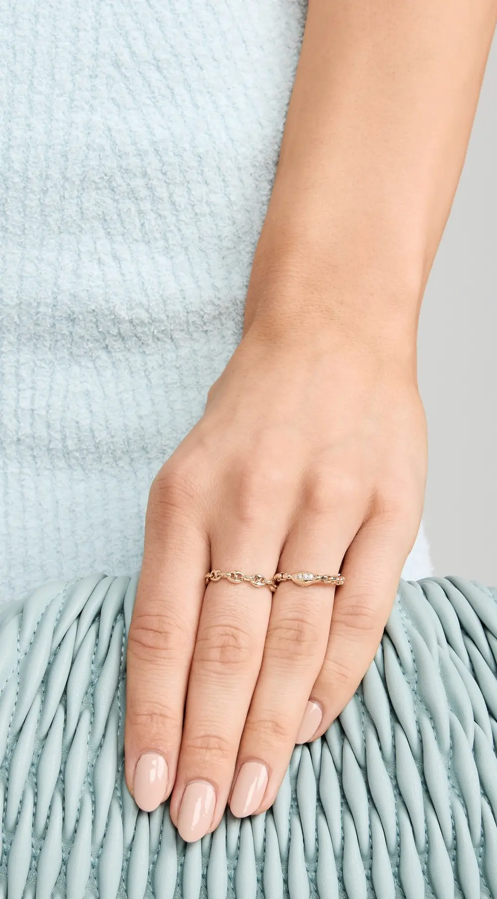 Zoe Chicco 14k Gold Snake Medium Box Chain Soft Ring