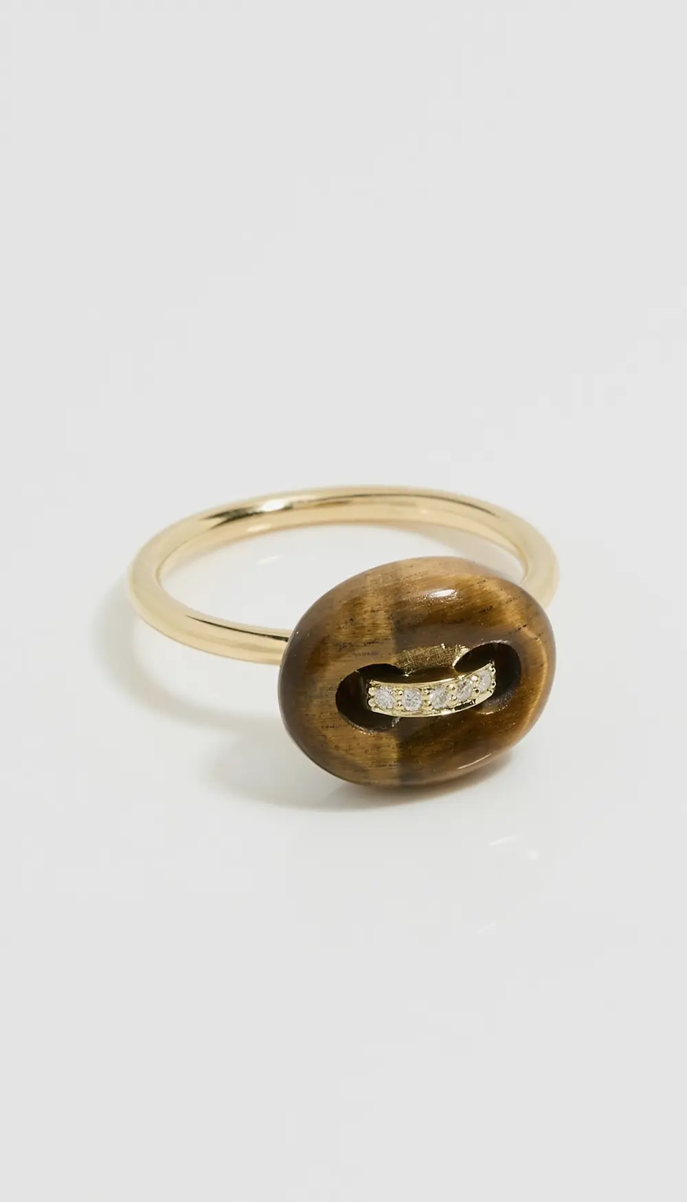 Jenna Blake 18k Mini Stone Mariner Ring