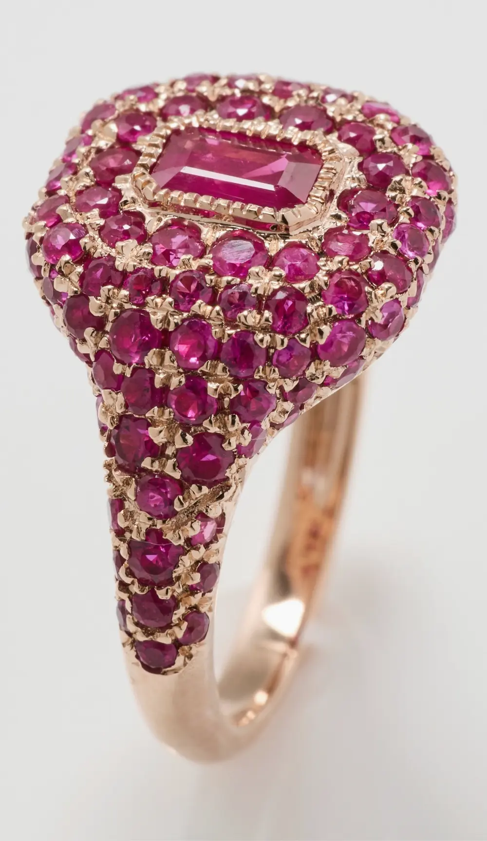 SHAY 18k Pave Ruby Pinky Ring