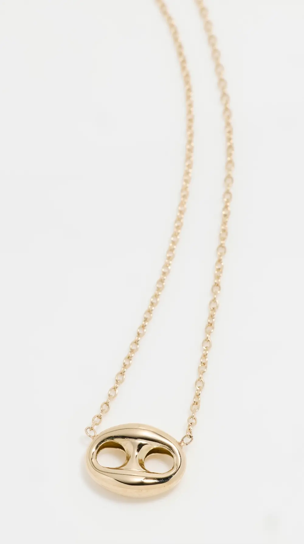 Zoe Chicco 14k Gold Large Puffed Mariner Link Necklace