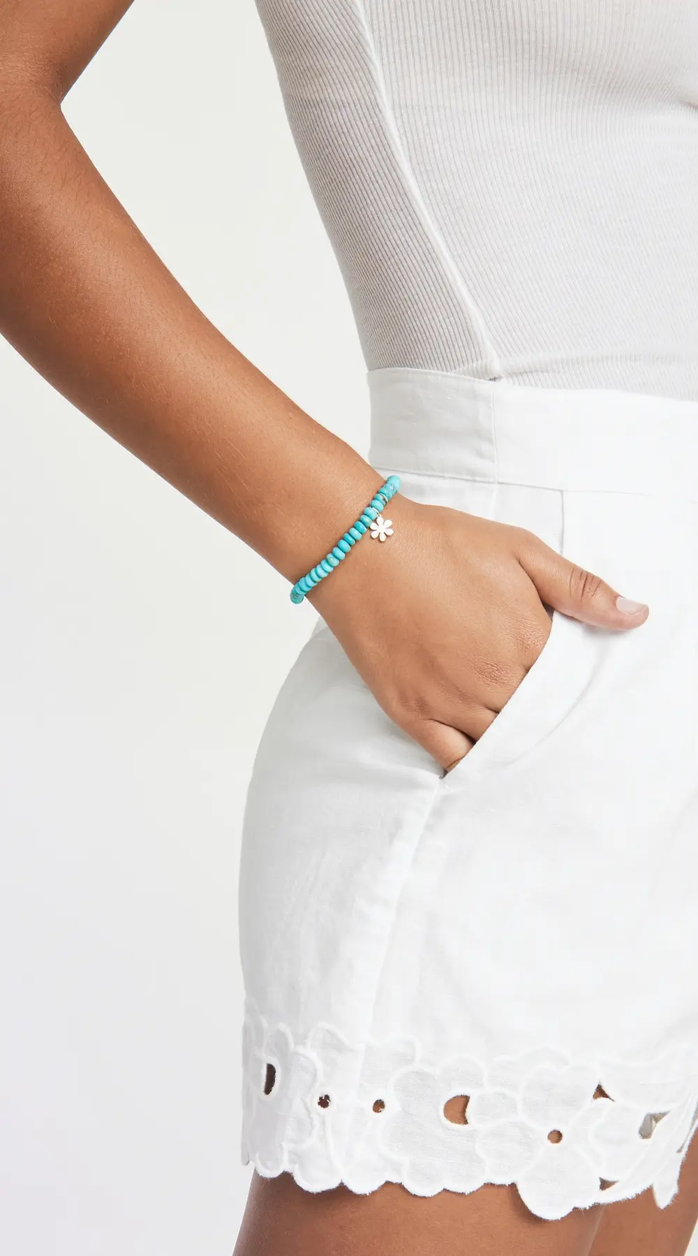 Sydney Evan Enamel Flower Charm Bracelet