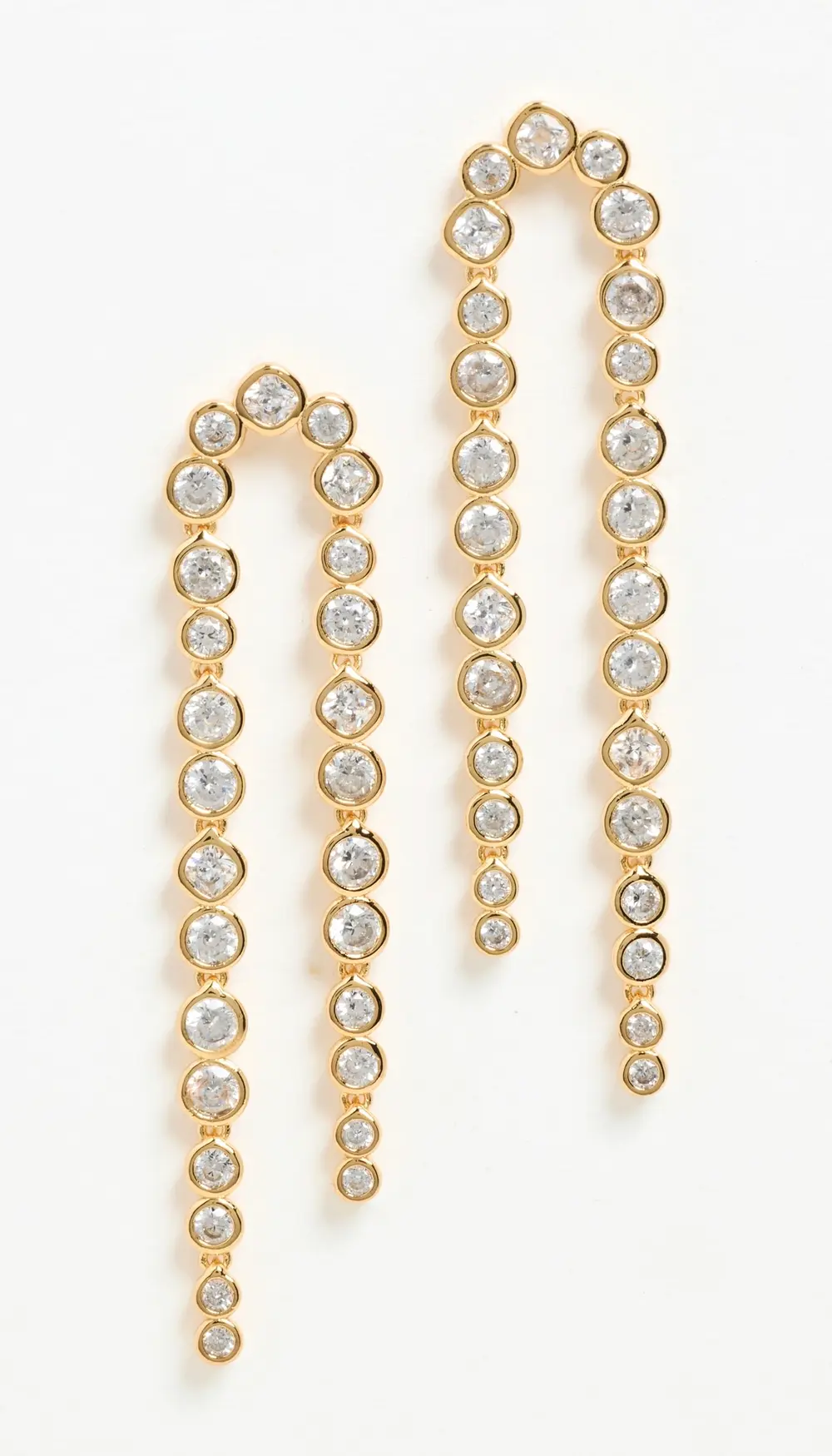 SHASHI Bezel Tennis Earrings