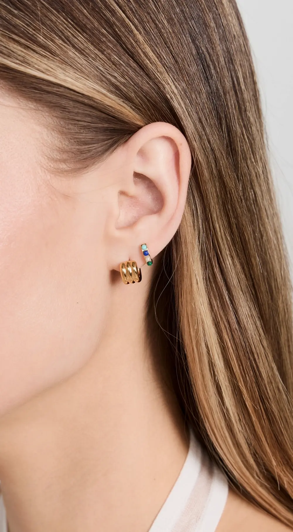 AGMES Mini Triple Ridge Hoops