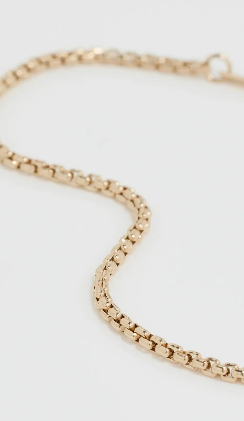 Zoe Chicco 14k Gold Small Box Chain Anklet
