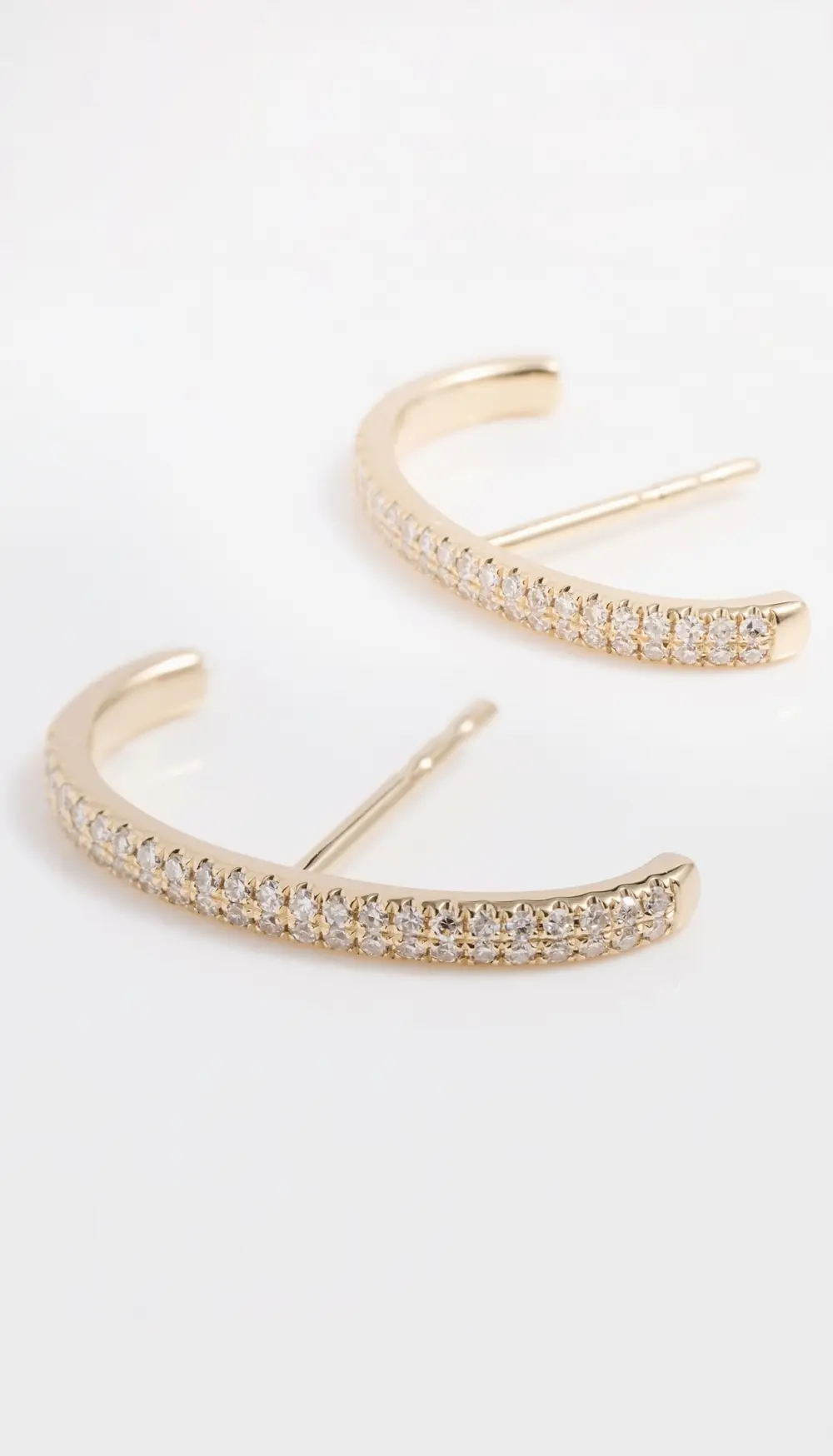 EF Collection 14k Diamond Cuffed Stud Earrings