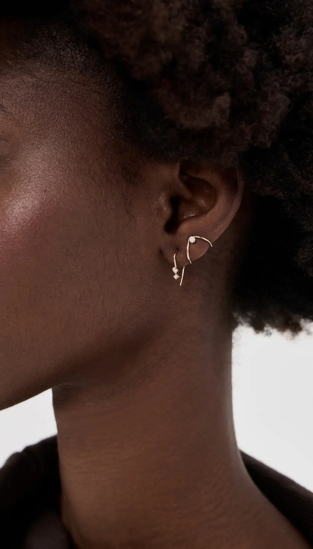 Zoe Chicco 14k Gold Wave Diamond Single Earring