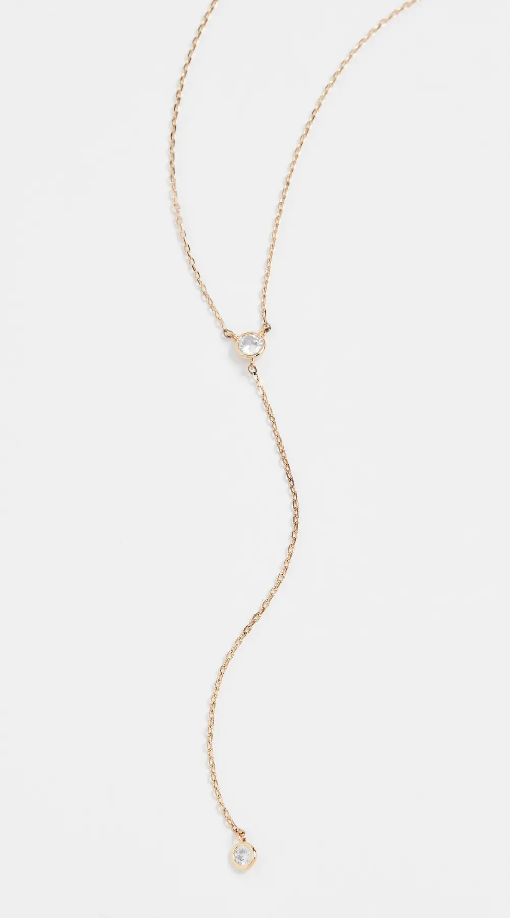 SHASHI Solitaire Lariat Necklace