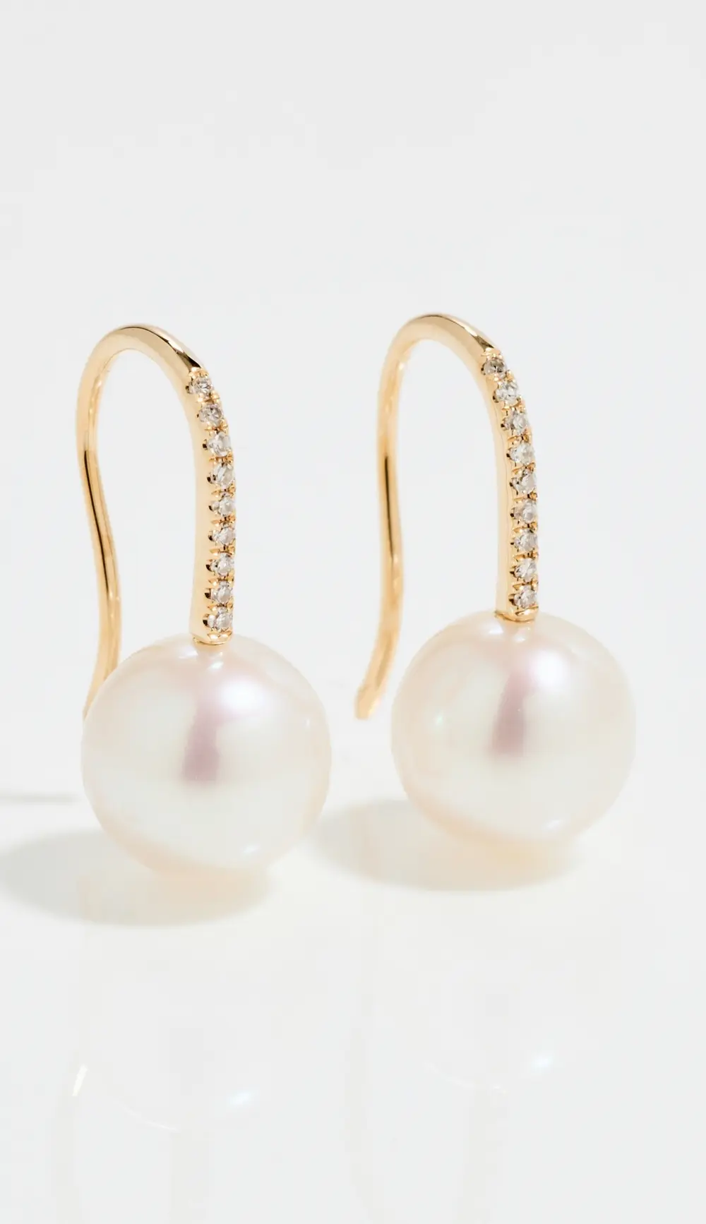 EF Collection Pearl Ball Drop Earrings