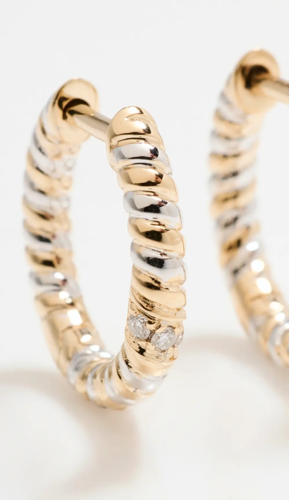 Yvonne Leon Paire De Mini Creole Torsade 2 Ors Earrings