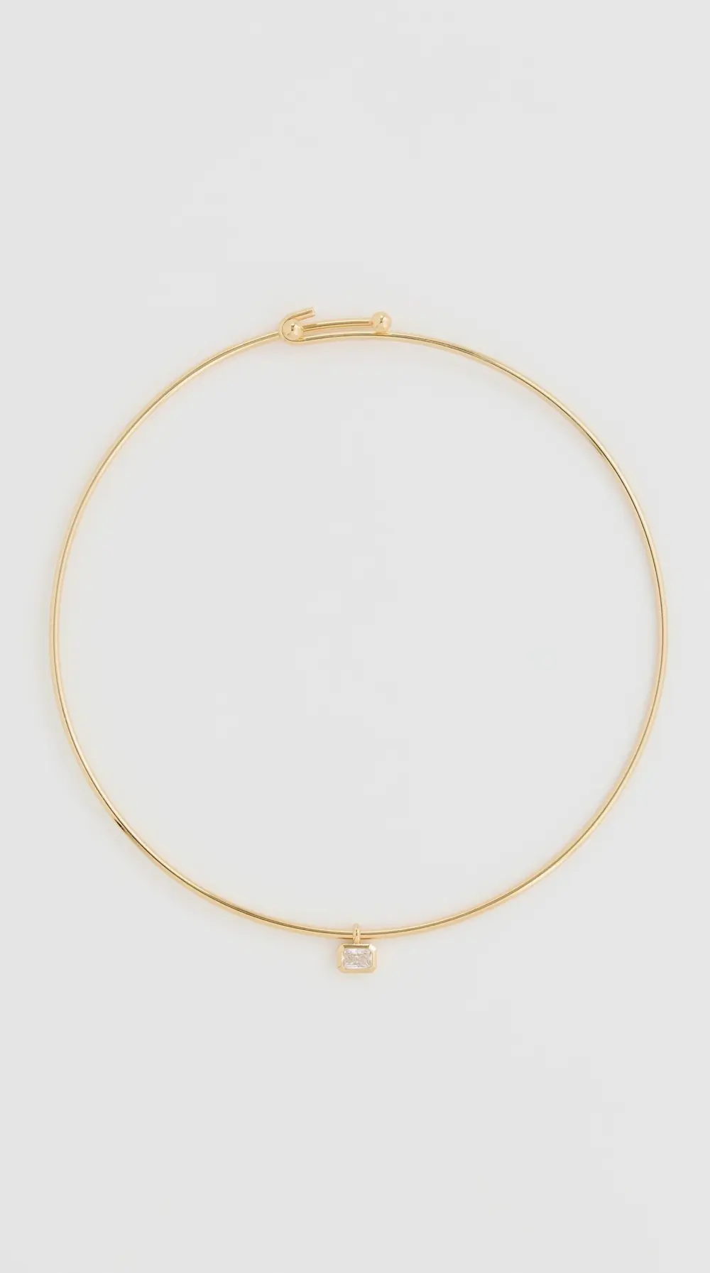 Madewell Emerald Cut Crystal Wire Collar