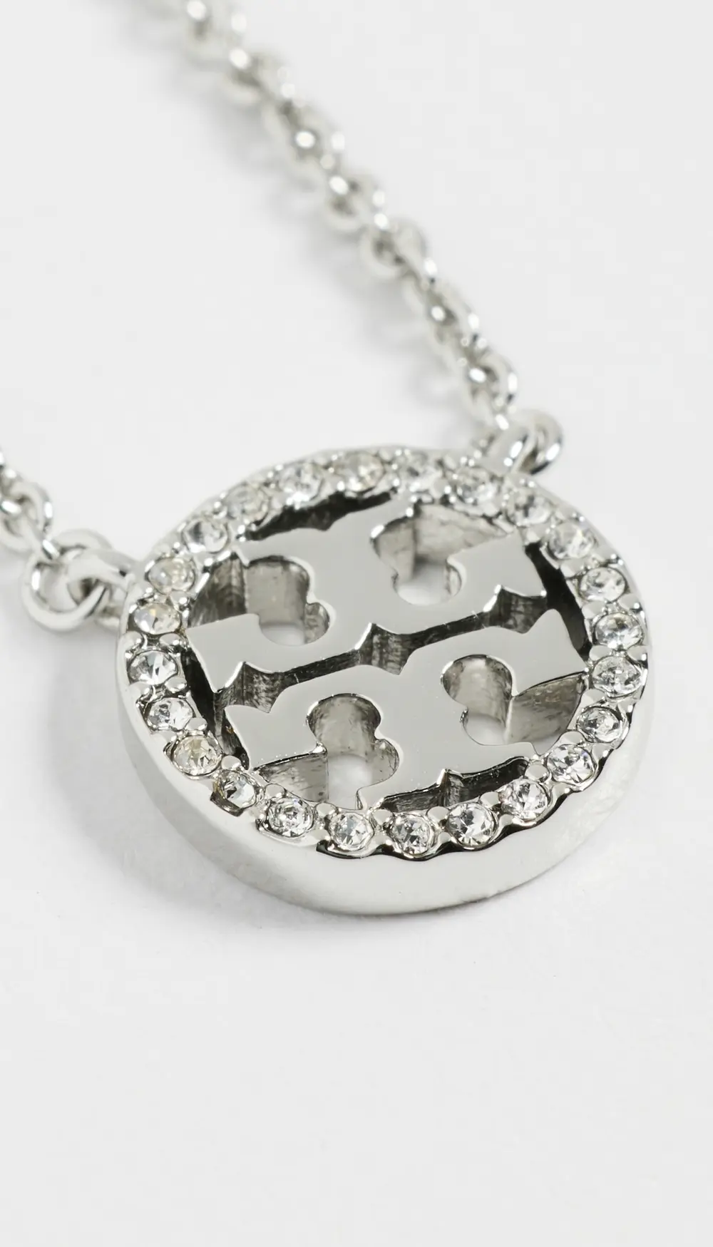 Tory Burch Icon Pavé Pendant Necklace