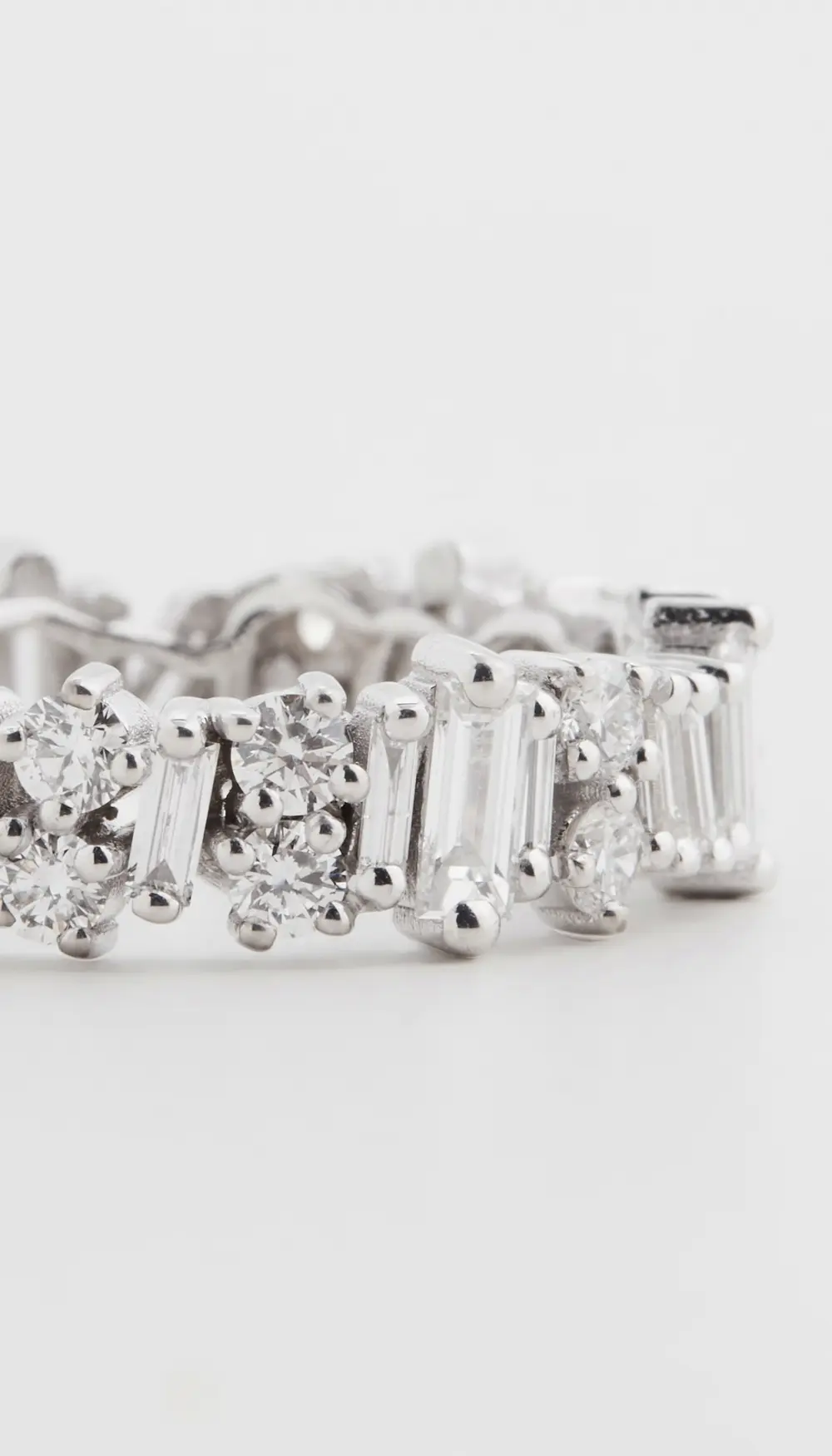 Suzanne Kalan 18k White Gold Fireworks Eternity Band